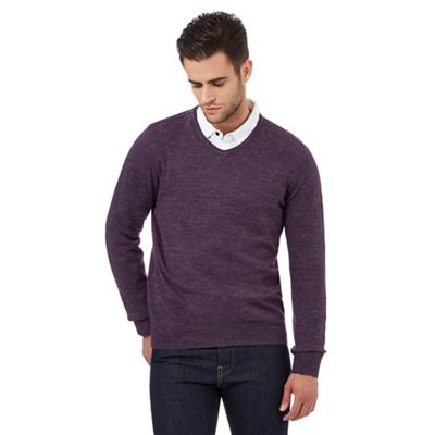 Purple V neck jumper